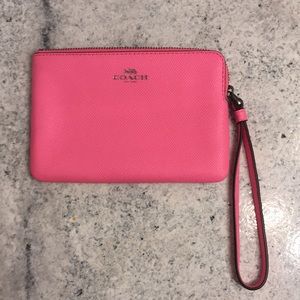 Pink Coach wristlet
